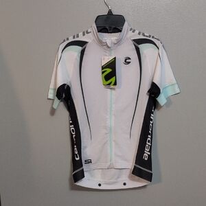 Women's Cannondale White and Black Performance Cycling Shirt